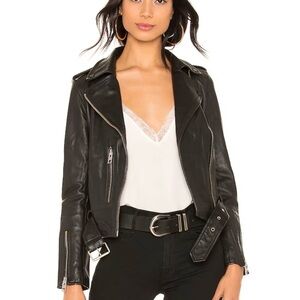 AllSaints Women's Black Leather Jacket